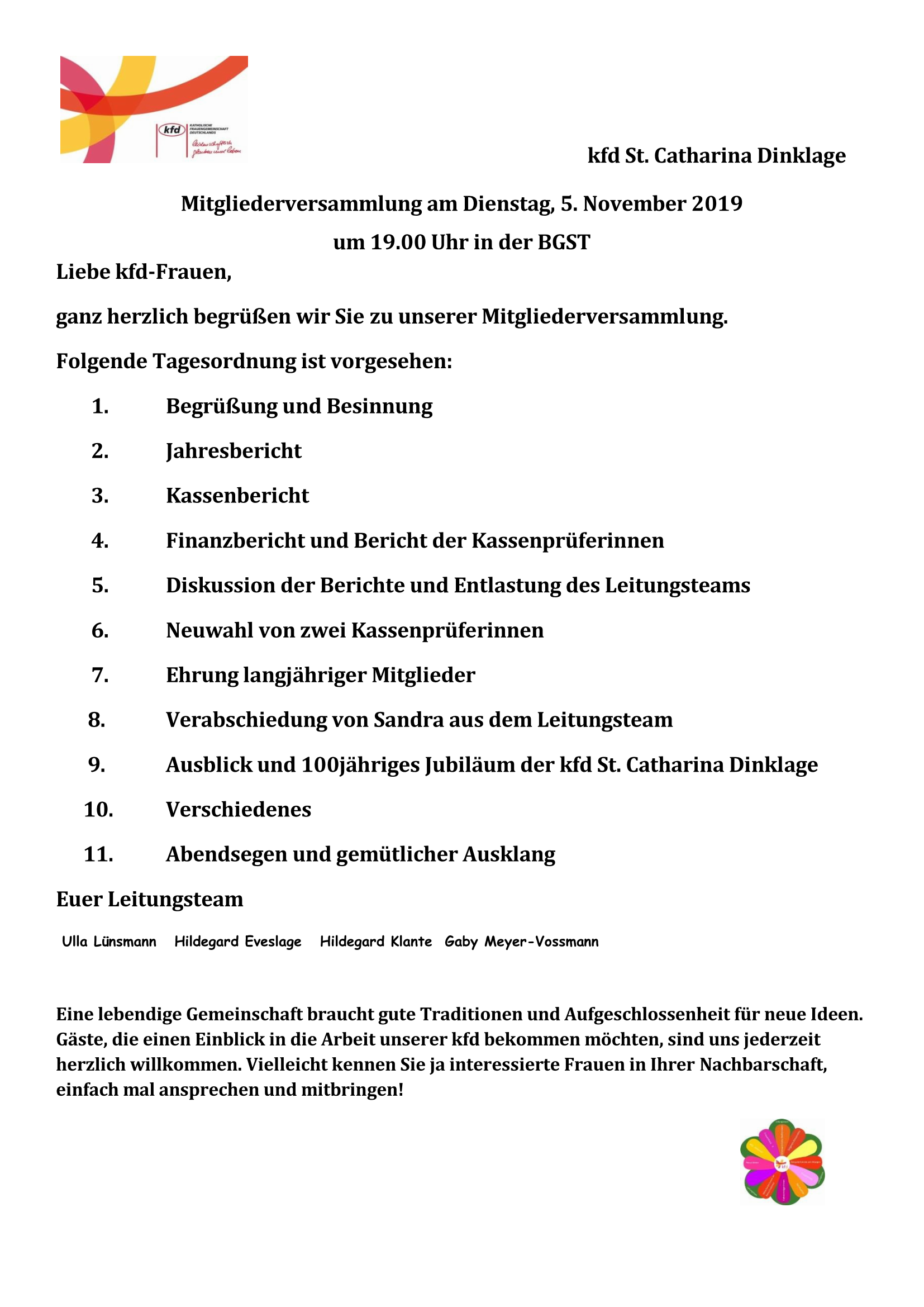Mitgliederversammlung